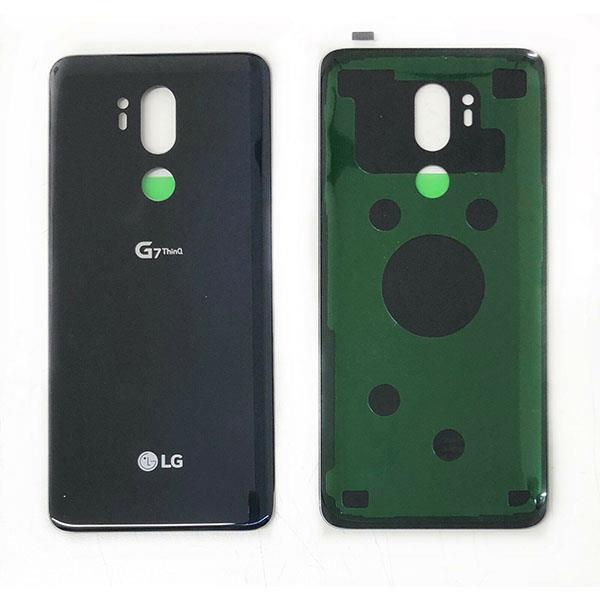 For LG G7 ThinQ Rear Back Glass Battery Cover - Black