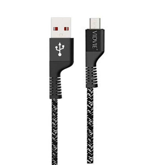 VIDVIE CB433 Micro USB Cable 5V-3.1A MAX 120cm 1.2M Black