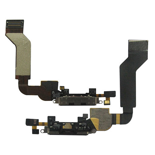 For iPhone 4S Charging Dock Port Flex - Black